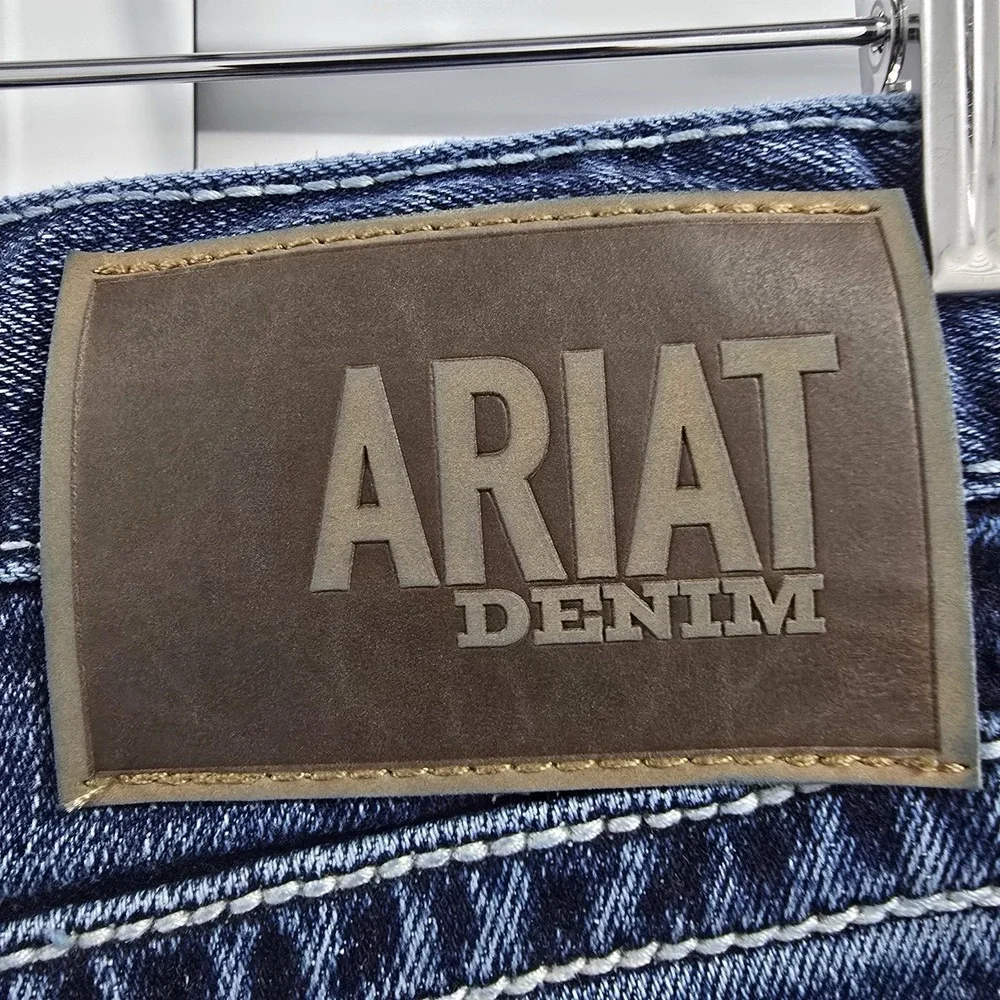 Ariat M5 Straight Fit Jeans Mens 29x28 Dark Wash Western Cowboy Stretch